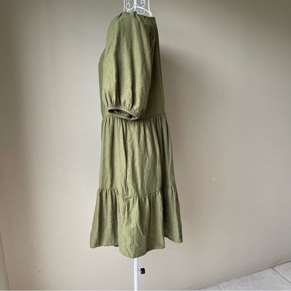 Madewell Olive Green Mini Dress - Picture 3 of 13